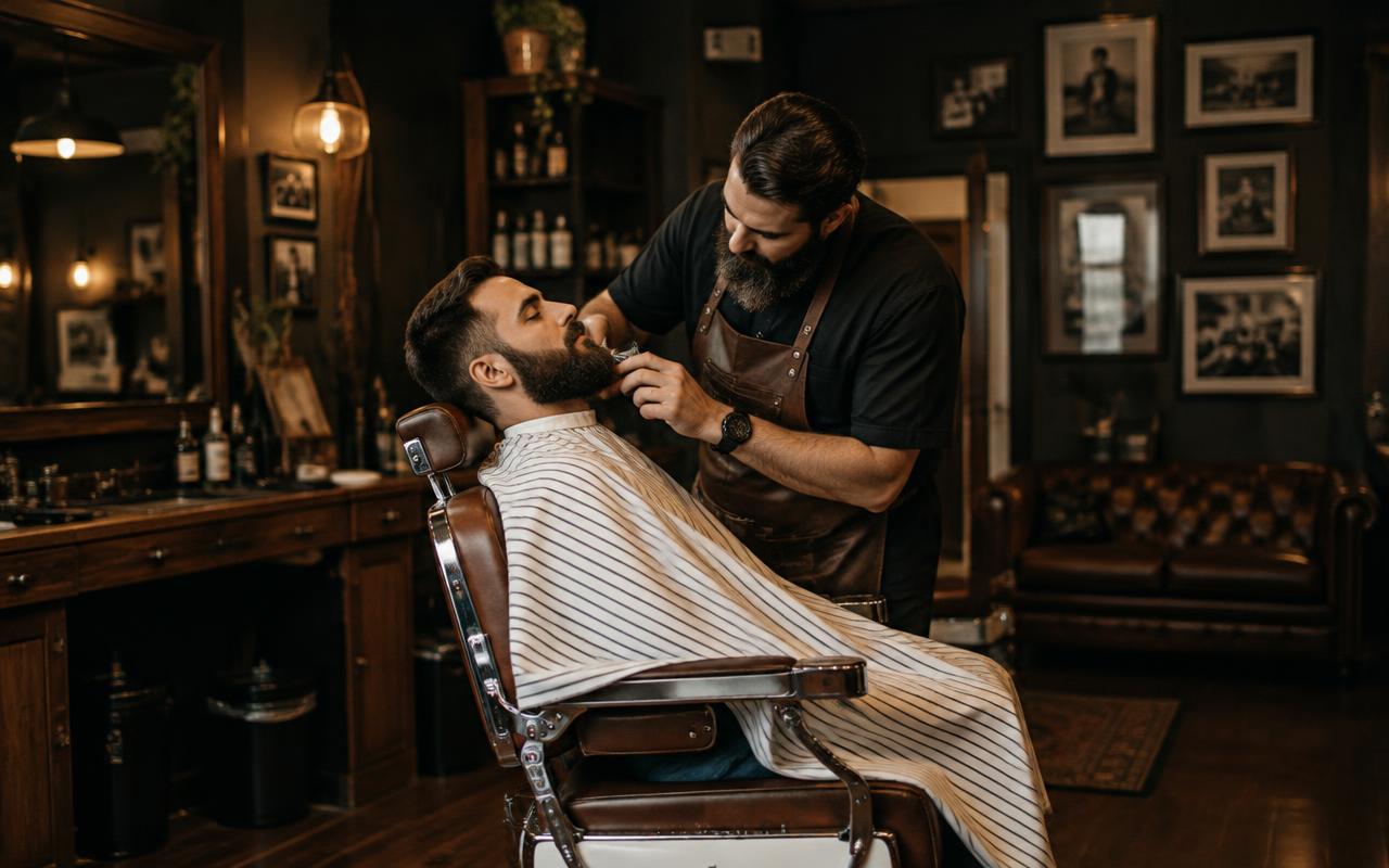 Szablon Barber i fryzjer